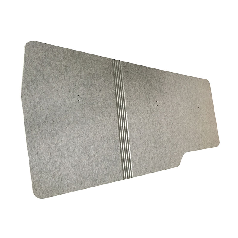 What is the typical thickness and density range for polyester fiber acoustic panels?